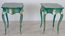 Zámecké stolečky Boulle zdobené bronzem