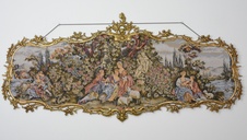 Zámecký obraz v bronzovém rámu - Romantika-gobelín